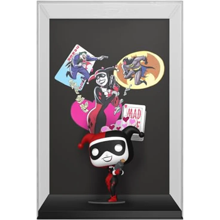 Funko Pop! DC: Comic Cover - Harley Quinn #26, Vinyl-Figur 9 cm mit Comic-Cover Backdrop – Bild 2