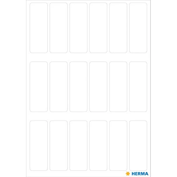 HERMA 3650 Vielzweck-Etiketten, 126 Stück, selbstklebend, 12 x 34 mm, matt, blanko, weiß, ideal zum Beschriften und Organisieren – Bild 2