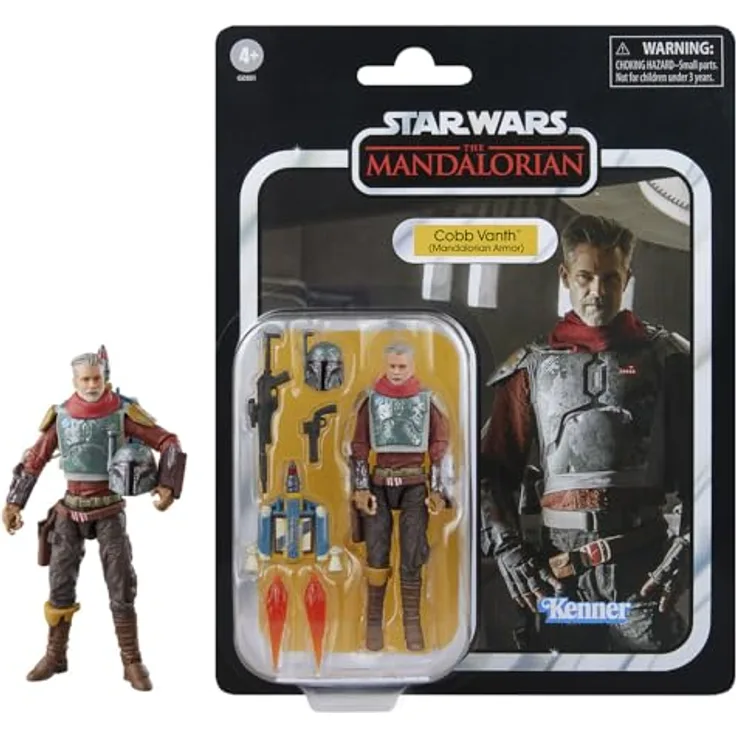 Star Wars The Vintage Collection Cobb Vanth, Deluxe Action-Figur mit mandalorianischer Rüstung, 9,5 cm, inklusive Jetpack und Blastern