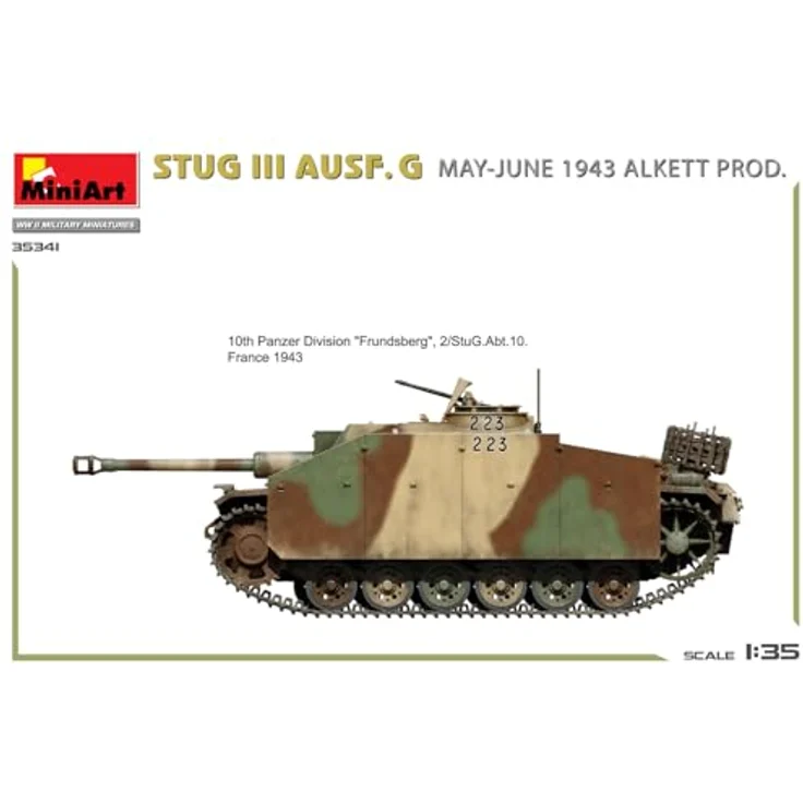 Other 1:35 StuG III Ausf. G Mai-Juni 1943 Alk, Modellfahrzeug mit beweglichen Luken und Photoätzteilen, 5 Varianten darstellbar – Bild 4