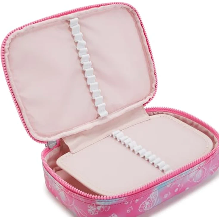 Kipling 100 PENS, Großes Federetui mit Trennwand und 26 Stiftfächern, Garden Clouds (Rosa) – Bild 5