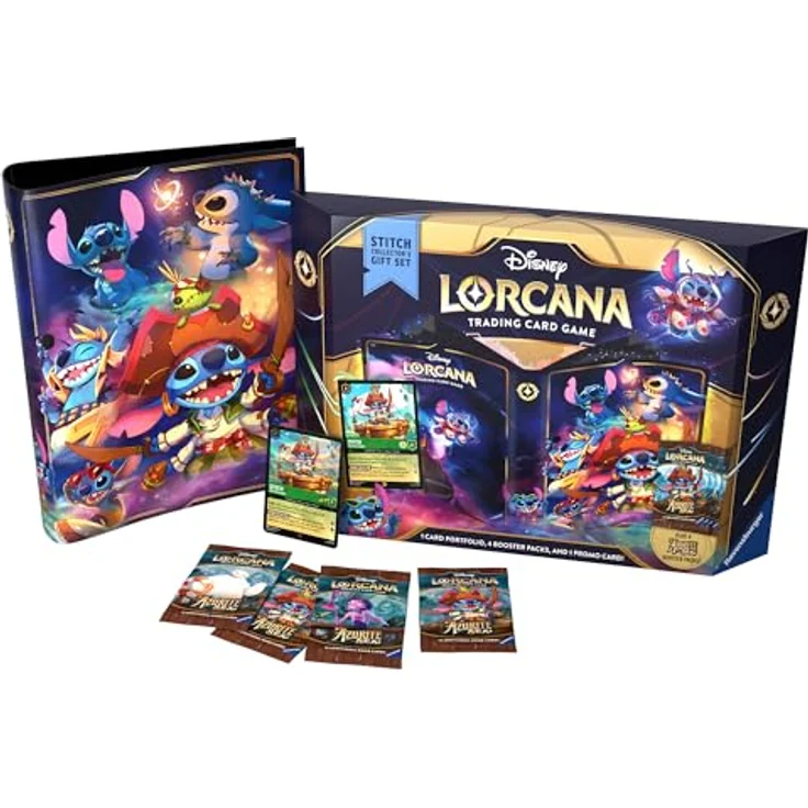 Ravensburger Disney Lorcana Trading Card Game: Azurite Sea - Stitch Collector's Gift Set (Englisch) - Foil-Promokarte und Sammelkarten-Album enthalten – Bild 1