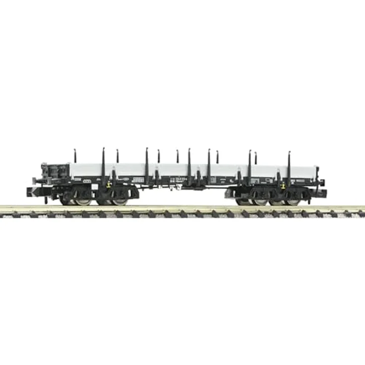 Fleischmann 6660109 N Flachwagen der DB, gesickte Stahl-Frontwände, seitliche Alu-Bordwände für den Transport schwerer Güter – Bild 1