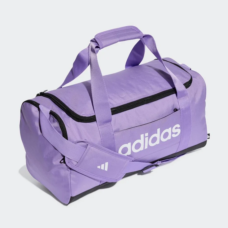 adidas Performance Sporttasche LINEAR DUFFEL S, Kindersporttasche mit Schuhfach, grau – Bild 1