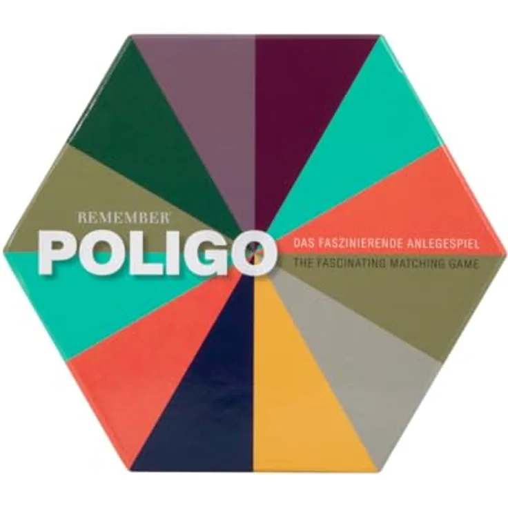 Remember Spiel Poligo, Anlegespiel für Geschicklichkeit und Taktik, bunt