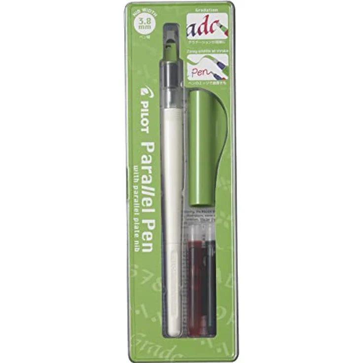 Pilot Pen Kalligrafie-Füllfederhalter Parallel Pen 3,8 mm, grün – Bild 3