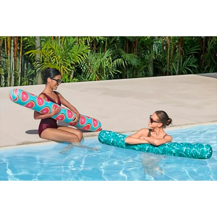 Bestway Poolnudel Splashin' Style mit Textilbezug 150 x 23 cm, UV-beständiger Stoff, sortiert, bunt – Bild 2