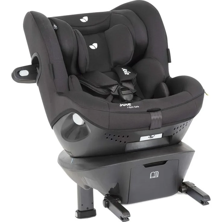 Joie i-Spin Safe, Reboarder Kindersitz, Coal, ECE R129/i-Size mit drehbarer Basis und Guard Surround Safety