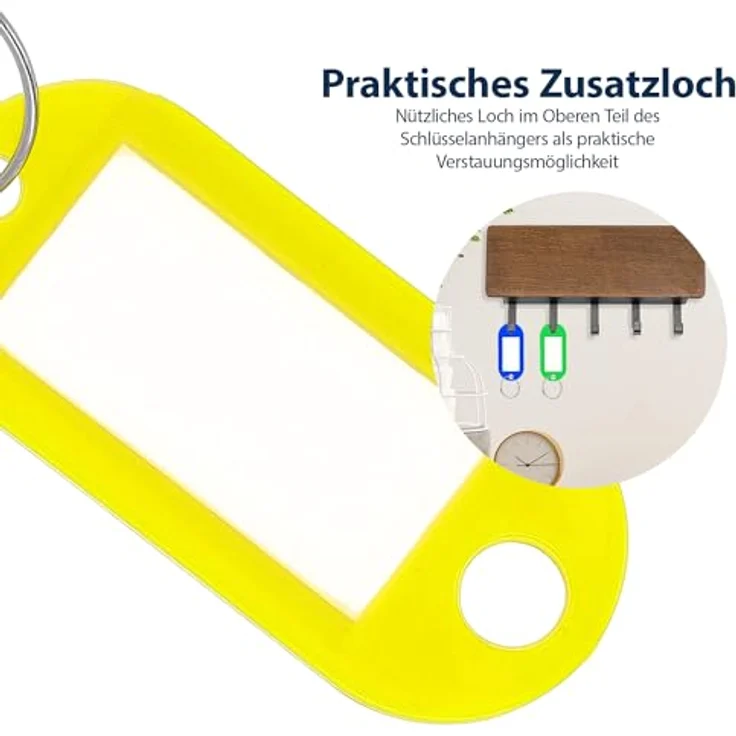 Westcott Schlüsselanhänger 200 Stück | 200er Pack robuste Anhänger zum Beschriften mit austauschbaren Etiketten | Mit Metall-Ring und in verschiedenen Farben | E-10656 00 – Bild 5