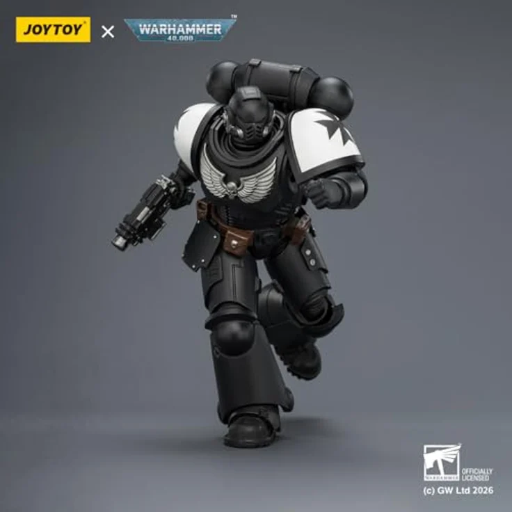 Joy Toy Warhammer 40,000 Black Templars Intercessor Figur, detailreich, 12 cm, beweglich, inkl. Bolzengewehr und Kettenschwert – Bild 3