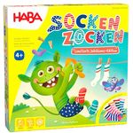 HABA Socken Zocken Jubiläums-Edition Familienspiel ab 4 Jahren Inkl. echter Socken & Holzfiguren 20 Jahre Sonderedition - 2011722001, Brettspiel mit echten Socken & Holzfiguren