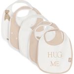 Jollein Lätzchen Baby - Teddy Bear/Harvest - 5er Pack - Lätzchen Wasserdicht - Mit Klettverschluss - Babylatz - Sabberlätzchen Baby