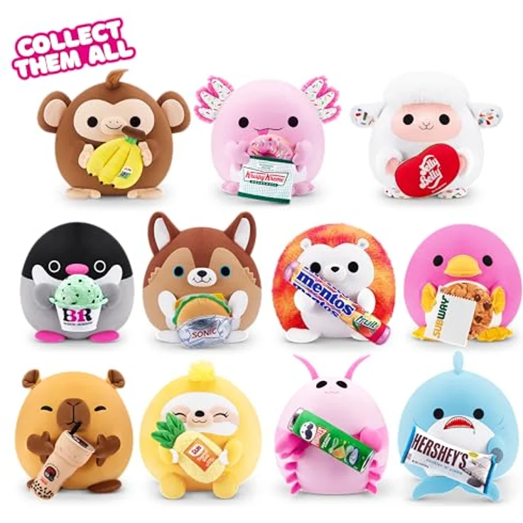 Zuru Snackles Baskin Robbin Pinguin, 35 cm Stofftier mit Eis Snack, superweicher Plüsch – Bild 4