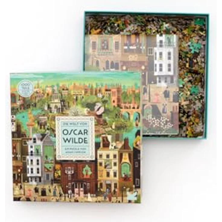 Laurence King Die Welt von Oscar Wilde, 1000-Teile-Puzzle mit A2-Poster und Illustrationen von Adam Simpson – Bild 5