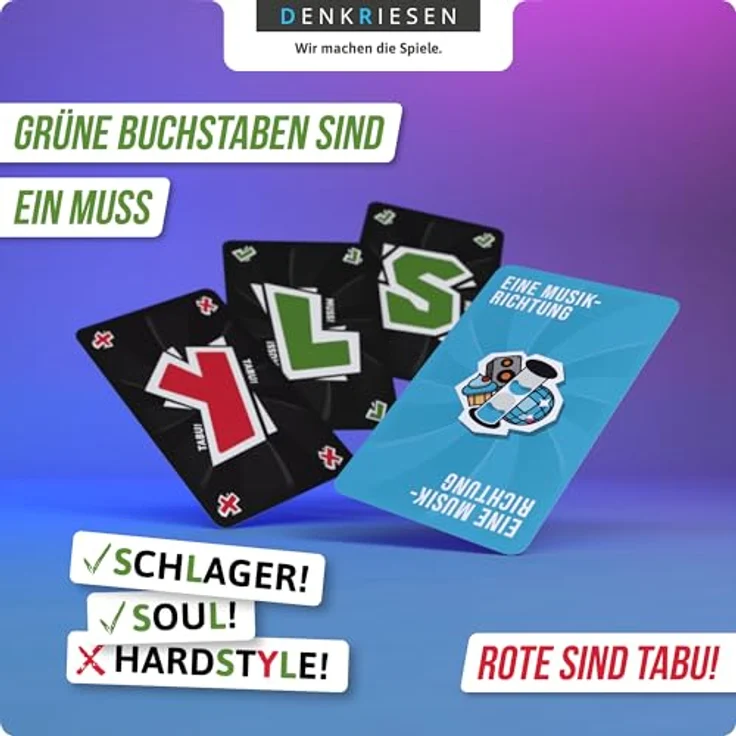 DENKRIESEN Stadt Land VOLLPFOSTEN® Extrem – Party Edition, Brettspiel für 2-6 Spieler, ab 12 Jahren, actionreiche Spielzeit von 30-60 Minuten – Bild 5