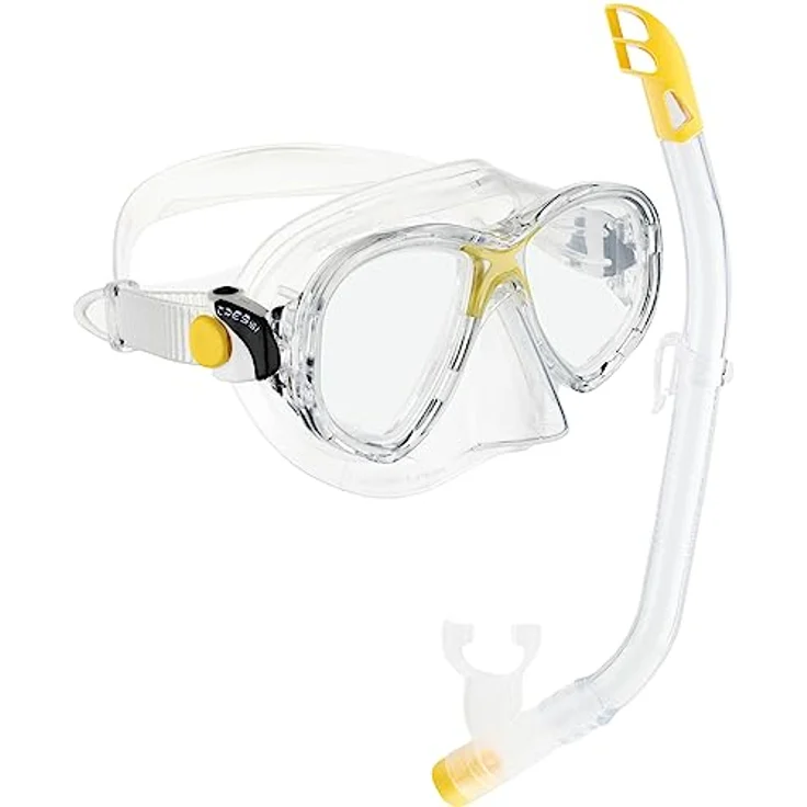 Cressi Premium Combo Schnorchelset Junior - erhältlich mit Marea Jr oder Estrella Jr Maske und Top-Schnorchel, Unisex Kind – Bild 1
