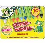 JOLLY Superwaxies Wachsmalkreiden |Permanent| 10 Stück im Metalletui