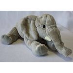 Uni-Toys Plüschtier Elefant, liegend 29 cm bezauberndes Kuscheltier gefüllt mit Fasern und Granulat, grau - Preisvergleich
