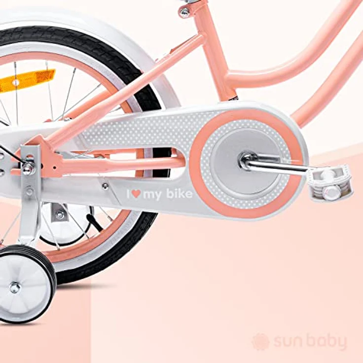 Sun Baby Bike for girls 16 inch heart bike apricot – Bild 7
