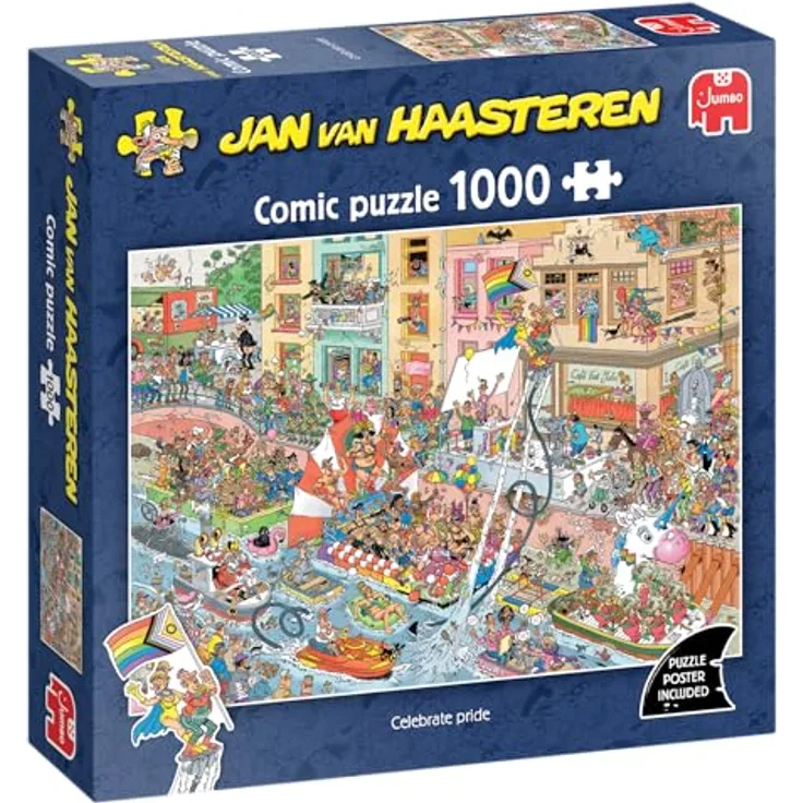 Jan van Haasteren Celebrate Pride! Puzzle, 1000 Teile aus recyceltem Karton