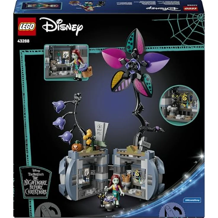 LEGO Disney Sallys Blumentopf (43288), 346-teiliges Bastelset für Kinder ab 9 Jahren, Höhe 27 cm, mit dekorativen Kunstblumen und internen Szenen aus "The Nightmare Before Christmas" – Bild 12