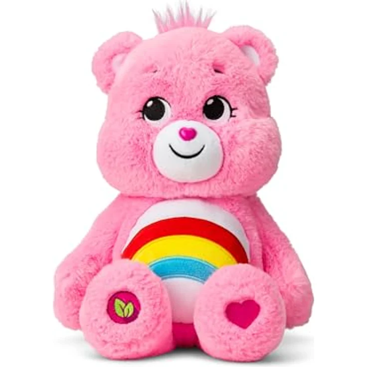 Care Bears Cheer Bear 22061, 14 Zoll Plüsch Kuscheltier in Pink, sammelbares Spielzeug für Mädchen und Jungen ab 4 Jahren – Bild 1