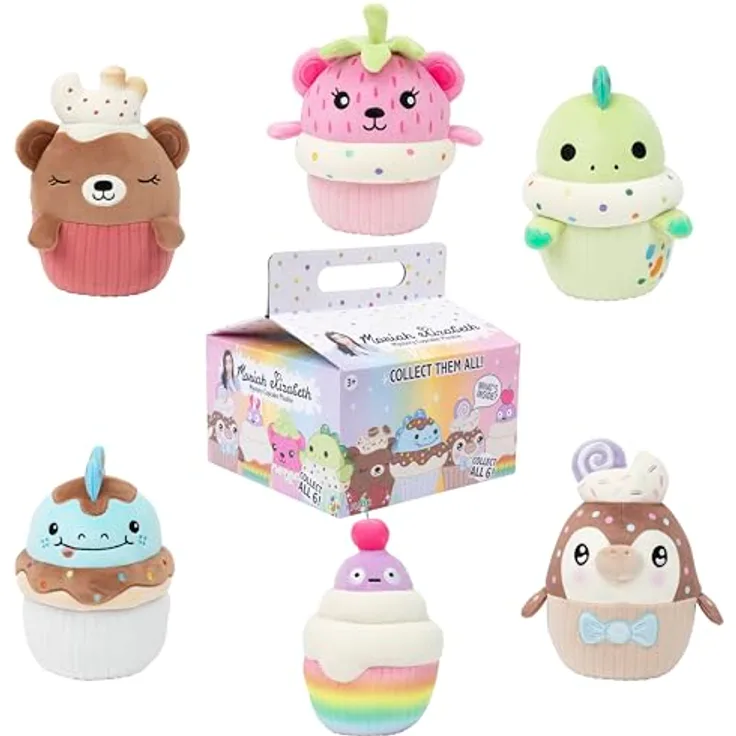 Moriah Elizabeth Plüsch-Magdalena Mysterium, 15,2 cm Mystery Plush mit Cupcake-Themen, enthält Sammlerposter und beliebte Charaktere