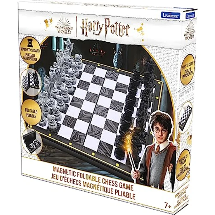 Lexibook Harry Potter Magnetisches Tischschach, Faltbares Schachspiel für 2 Spieler, tragbar und stabil mit magnetischen Figuren, 33 cm x 23,7 cm – Bild 5