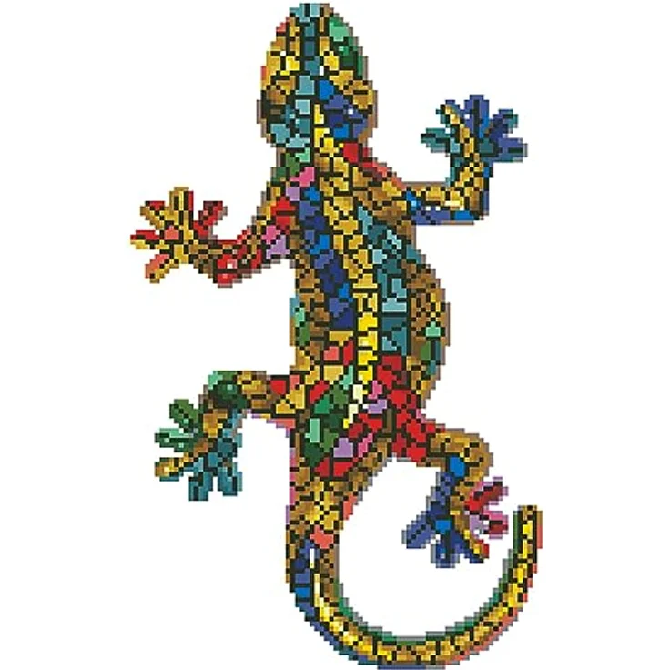DIAMOND DOTZ DD6.002 - Original 5D Diamond Painting Set Regenbogen Gekko, Kreativset mit 4.958 Diamant Mosaiksteinen, Malset ca. 41 x 27 cm, DIY Komplettset für Erwachsene und Kinder ab 8 Jahren – Bild 1