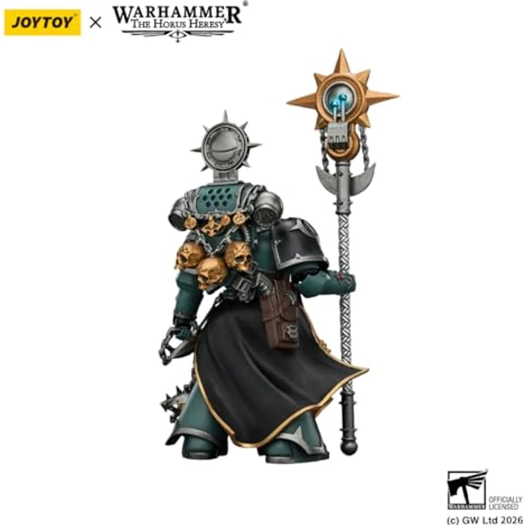 JOYTOY Warhammer The Horus Heresy Actionfigur Sons of Horus Dark Emissary Consul, 12 cm, detailreich und voll beweglich mit Stab der Dunklen Macht – Bild 4