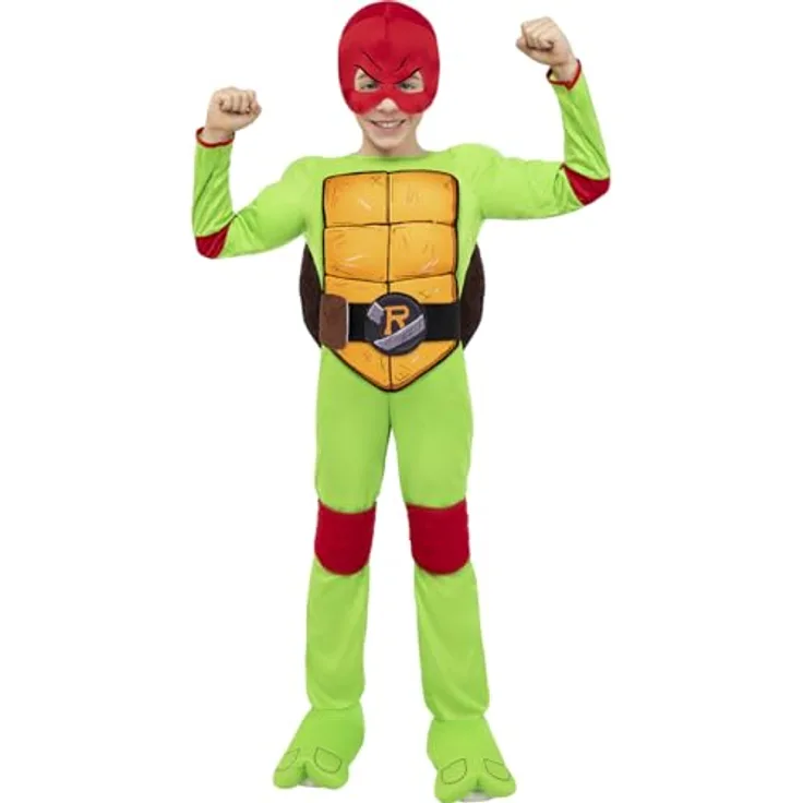 Funidelia | Raphael Kostüm - Teenage Mutant Ninja Turtles für Jungen - Größe 3-4 Jahre - Grünes Kostüm für Kinder & Verkleidung für Partys, Karneval & Halloween