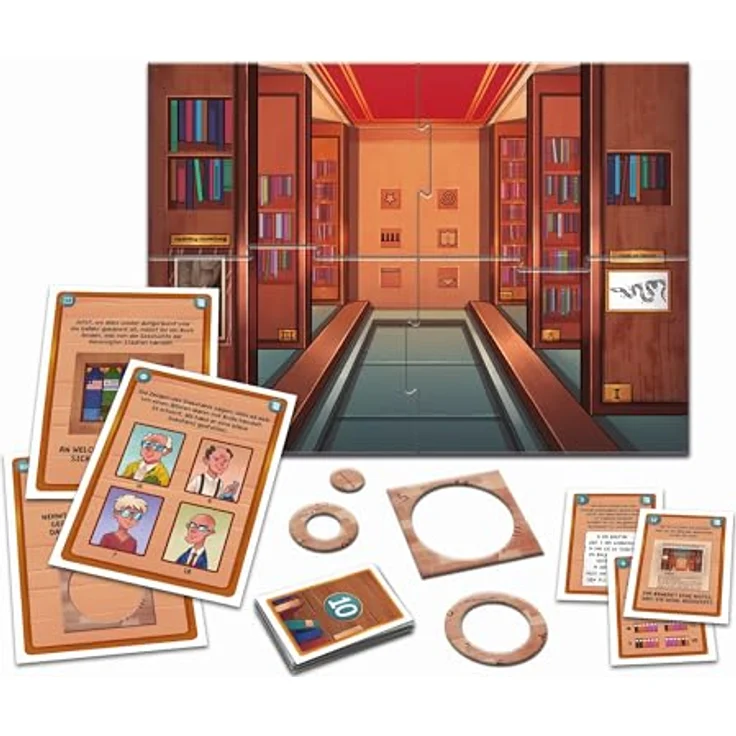 Clementoni Galileo Escape Game - Die geheimnisvolle Bibliothek - Escape Spiel für Kinder ab 8 Jahren - Gesellschaftsspiel & Familienspiel 59370, Lernspaß für Groß & Klein – Bild 2
