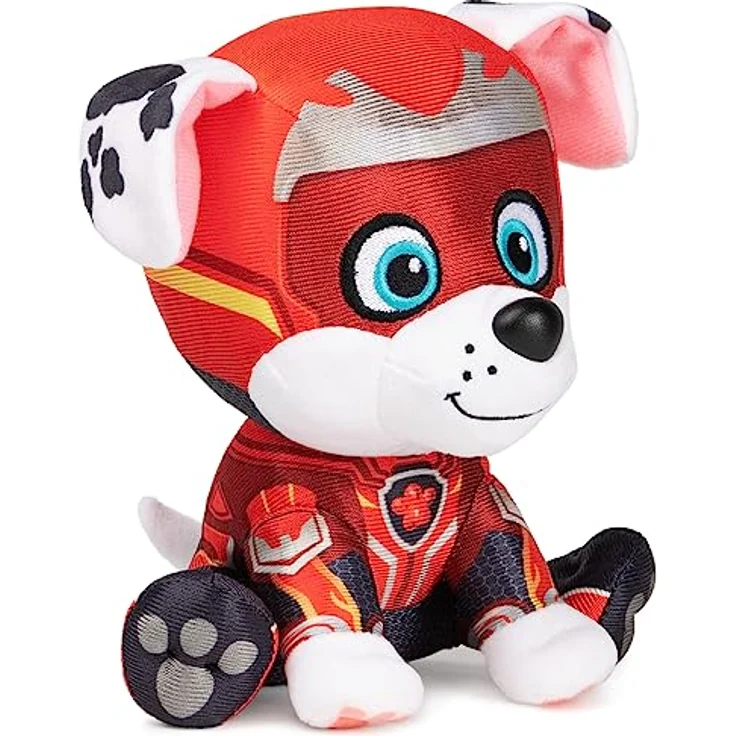 GUND PAW Patrol Der Mighty Kinofilm Marshall, 15 cm - original Plüschtier zum Kinofilm 2023, ideal zum Nachspielen der Kinoabenteuer und als Lieblingskuscheltier, Spielzeug für Kinder ab 1 Jahr – Bild 4