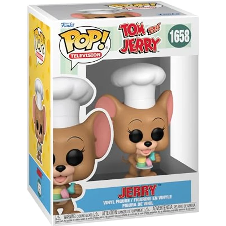 Funko Tom and Jerry Jerry Vinyl Figur 1658, Sammelfigur aus hochwertigem Vinyl, 9,5 cm, Multicolor – Bild 1