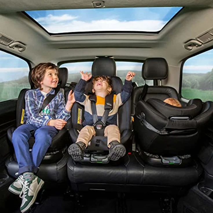 Chicco Autokindersitz UNICO EVO I-SIZE, Autositz 0-36 kg, 0-12 Jahre, Isofix, Rotationssystem, grau – Bild 3
