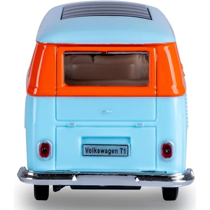 JAMARA 402604 Volkswagen T1 Diecast Modellauto 1:38, mit manuell öffnenden Türen, Rückzugsmotor, hochwertiges Spielzeug für Kinder – Bild 5