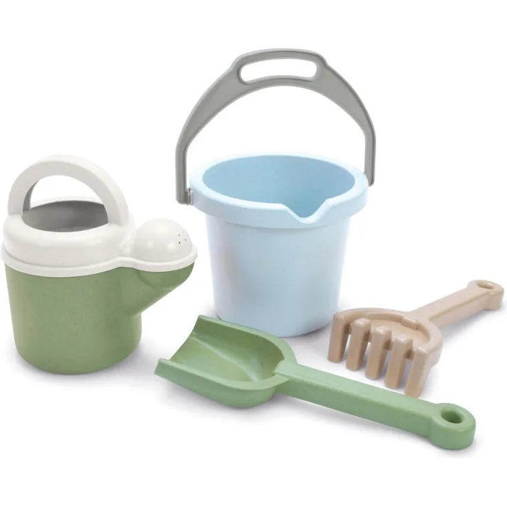 dantoy BIOPlast - Sand Set (5614), 4-teiliges Bio Sand-Wasser-Set aus nachhaltigen Materialien in Geschenkbox