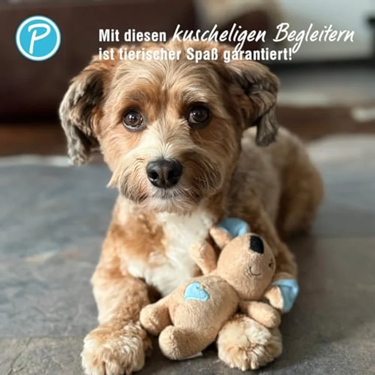 PETLANDO Moodles Kuscheltier Ratte Rebecca, schadstofffreies Spielzeug für Hunde, 13 cm, ohne Quietscher – Bild 4