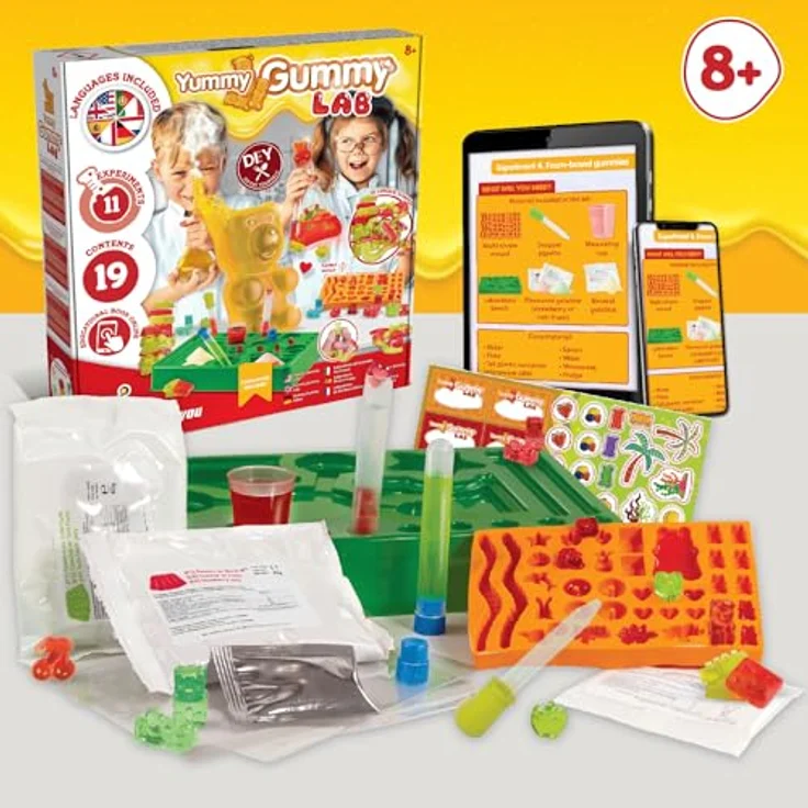 Science4you Gummibärchen-Labor, Experimentierset zur Herstellung von Gummibärchen in 19 Formen für Kinder ab 7 Jahren – Bild 2