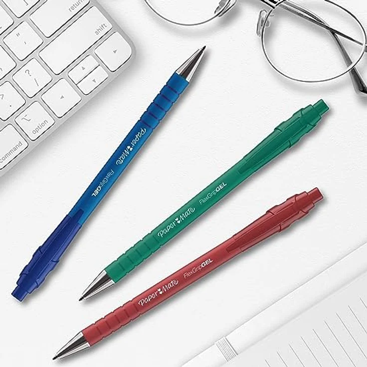 PAPER MATE FlexGrip Gelstifte | 0,7 mm | schwarze | blaue | rote & grüne Tinte | 4 Stück – Bild 4