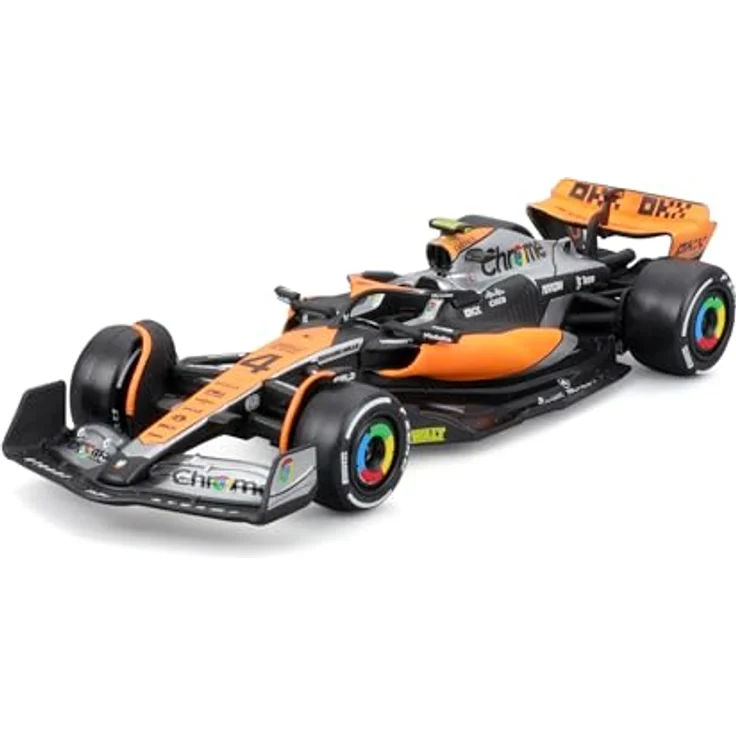 Bburago McLaren MCL60 Lando Norris #4 2023, realistisches Modellauto im Maßstab 1:43, offizielle McLaren-Lizenz, empfohlenes Alter 3+ Jahre – Bild 1