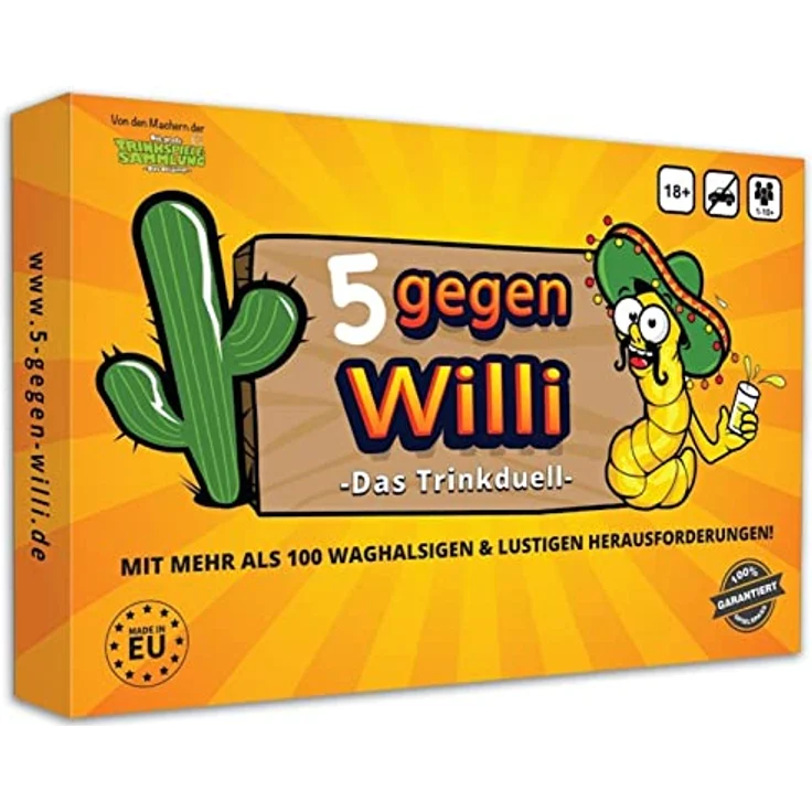 Gomazing 5 gegen Willi - Das Trinkduell, Brettspiel mit herausfordernden Aufgaben und unvergesslichen Erlebnissen – Bild 2