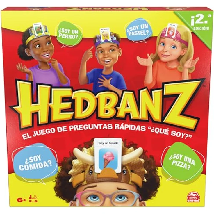 Spin Master Games Hedbanz Core Refresh ESP, interaktives Brettspiel für Familien und Freunde – Bild 1