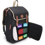 ENHANCE Sammelkarten-Aufbewahrungsbox, Rucksack für Spielkarten mit Platz für Kartenordner und TCG-Zubehör, Schwarz