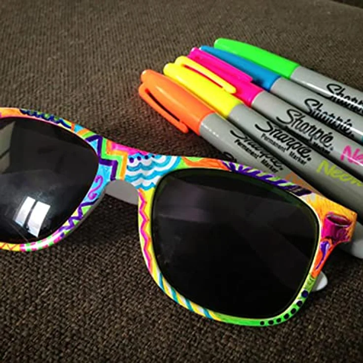 Sharpie Permanent-Marker, feine Spitze 4 Stück Assorted Neon Colours – Bild 4