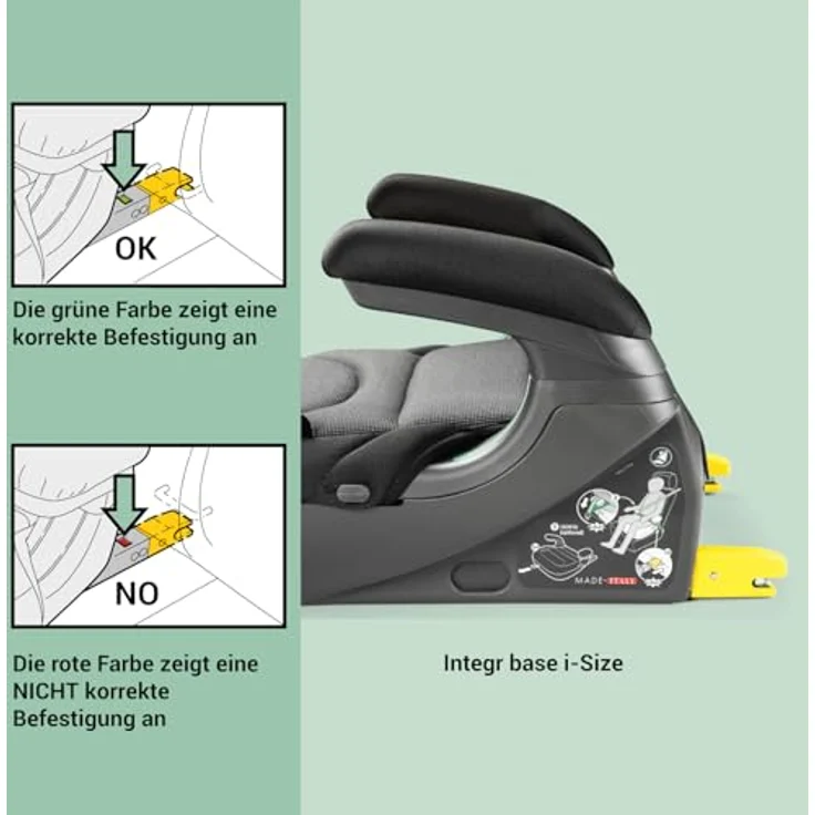 Peg Perego Viaggio Shuttle Licorice, Kindersitzerhöhung nach ECE R129/i-Size für Kinder von 125 bis 150 cm, komfortable Polsterung mit abnehmbarem Bezug und Flaschenhalter – Bild 7