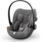 CYBEX Gold Babyschale Cloud G i-Size Comfort, Inkl. Neugeboreneneinlage, Ab Geburt bis ca. 24 Monate, Für Kinder ab 40 cm bis 87 cm, Max. 13 kg, Lava Grey