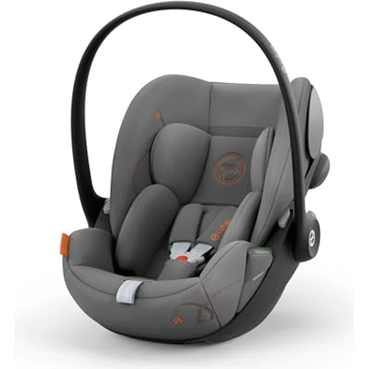 CYBEX Gold Babyschale Cloud G i-Size Comfort, Inkl. Neugeboreneneinlage, Ab Geburt bis ca. 24 Monate, Für Kinder ab 40 cm bis 87 cm, Max. 13 kg, Lava Grey – Bild 1