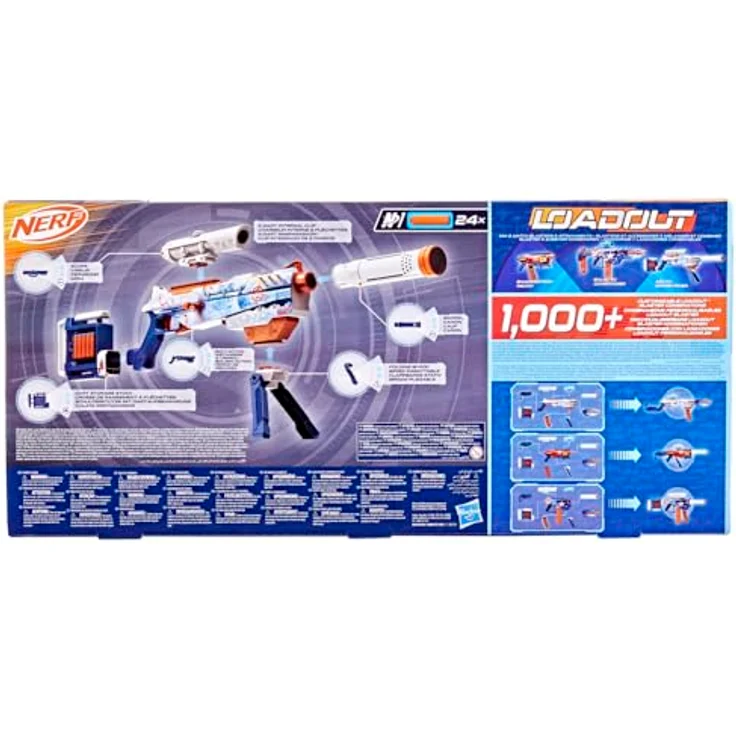 Nerf Loadout Arctic Zerostriker, anpassbarer Blaster mit 6-Dart-Innenclip und Zubehörteilen – Bild 7