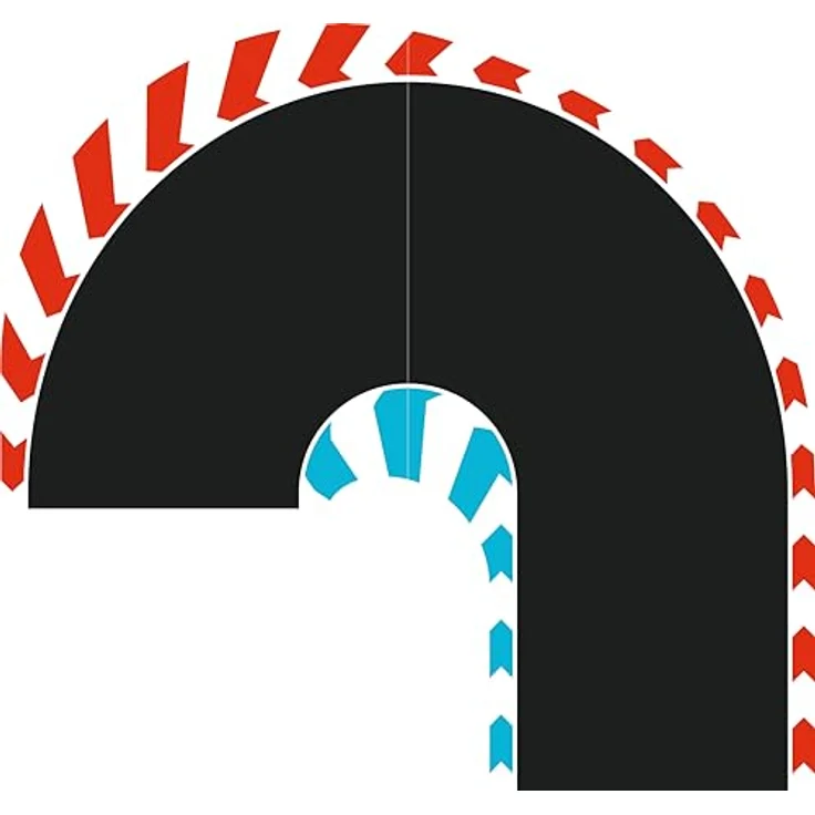 Carrera Hybrid, Track Pack Hairpin Curves, Erweiterungsset mit 2 Stück, 180° Haarnadelkurven, 1 rechts und 1 links, ideal für kreatives Track-Design – Bild 1